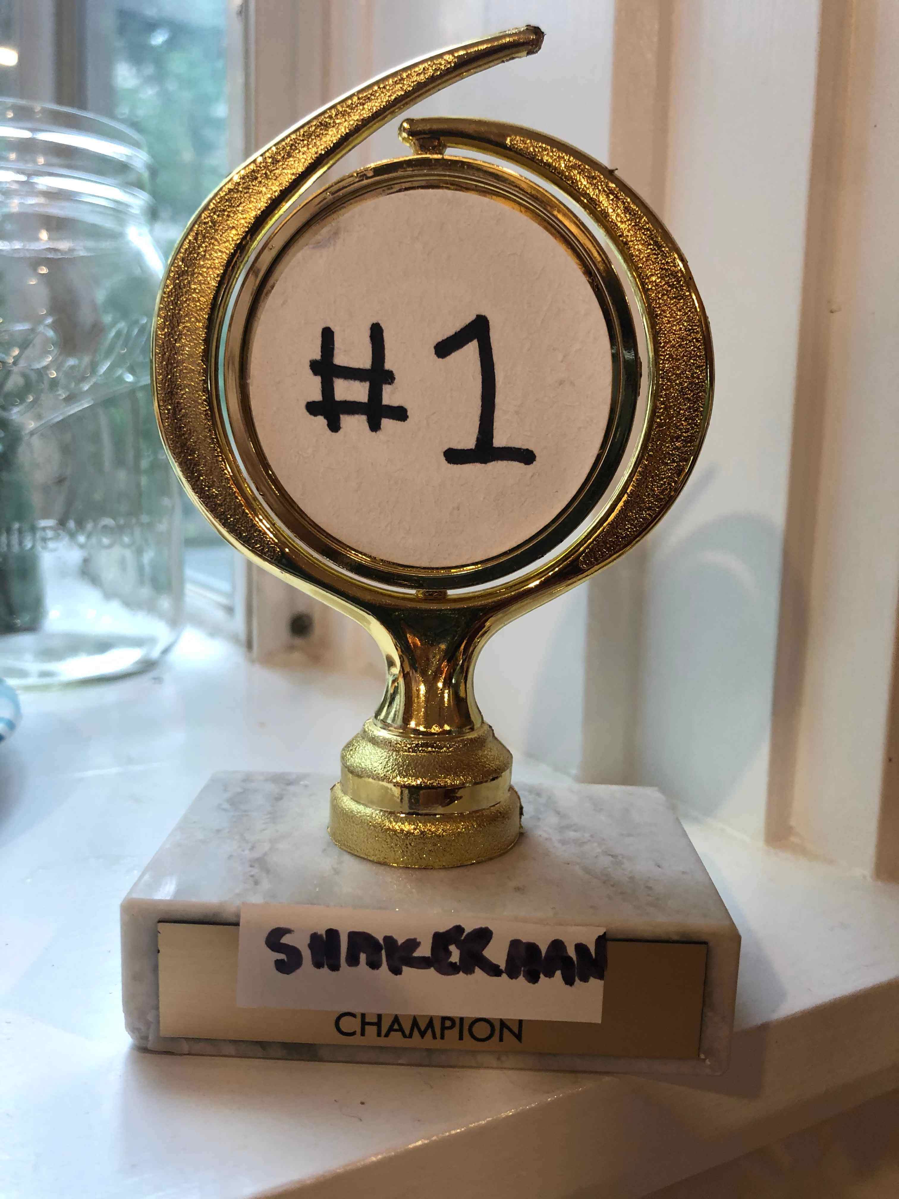 Shaker Man Triathlon Trophy